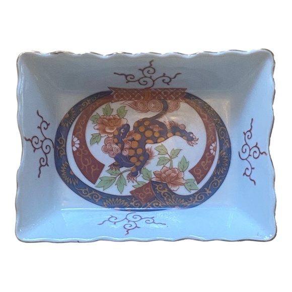 Vintage Japan Dragon hand painted trinket dish/soap dish - Picture 3 of 16